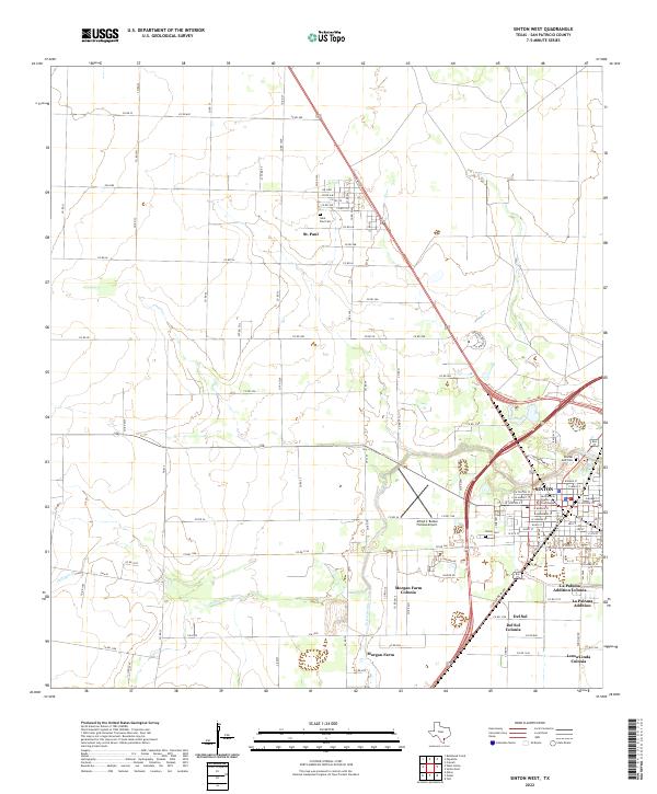 US Topo 7.5-minute map for Sinton West TX