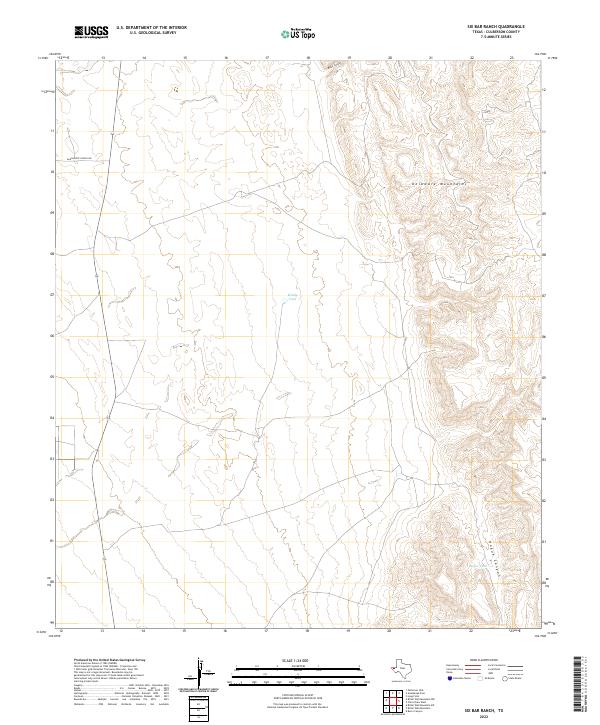 US Topo 7.5-minute map for Six Bar Ranch TX