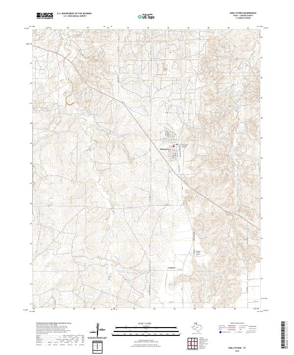 US Topo 7.5-minute map for Skellytown TX