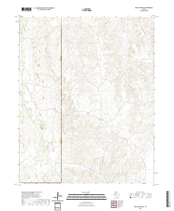 US Topo 7.5-minute map for Skellytown NE TX