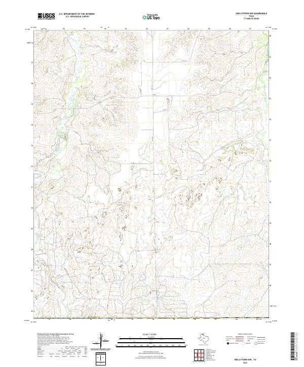 US Topo 7.5-minute map for Skellytown NW TX