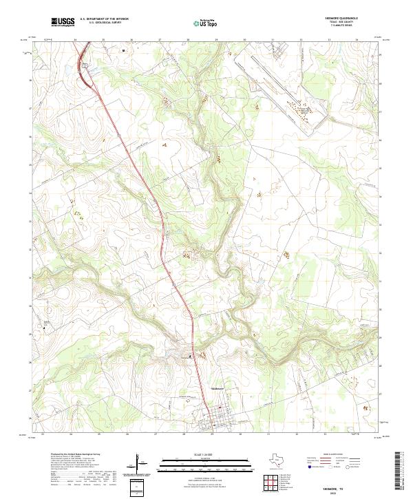 US Topo 7.5-minute map for Skidmore TX