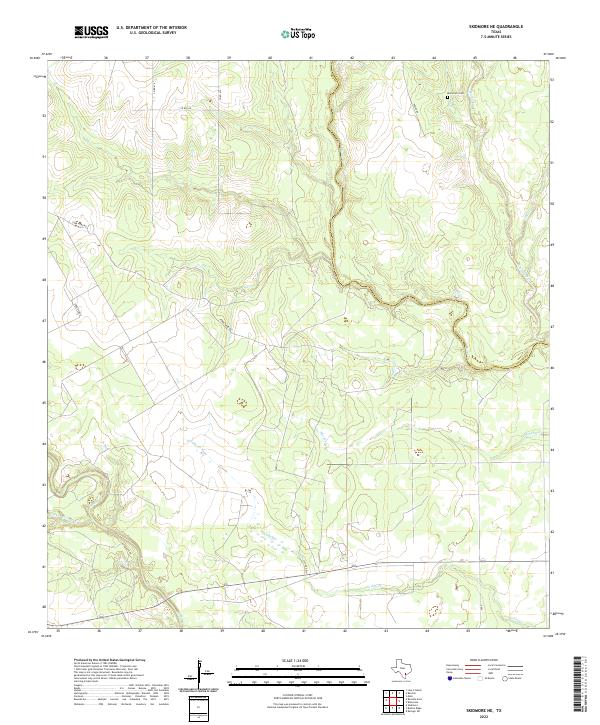 US Topo 7.5-minute map for Skidmore NE TX