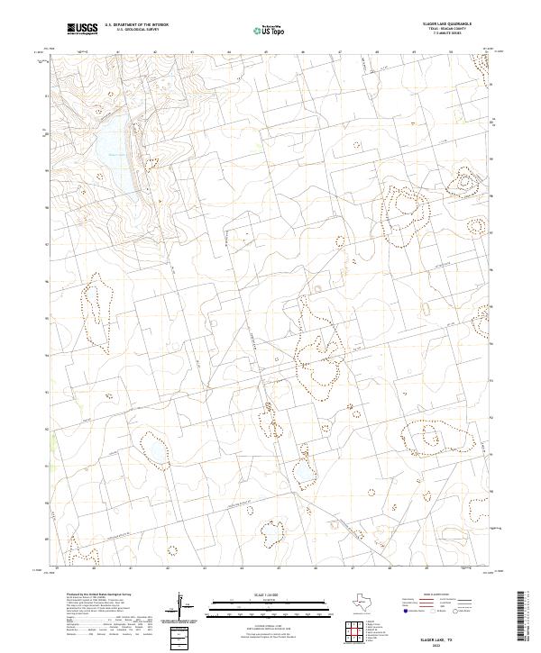 US Topo 7.5-minute map for Slager Lake TX