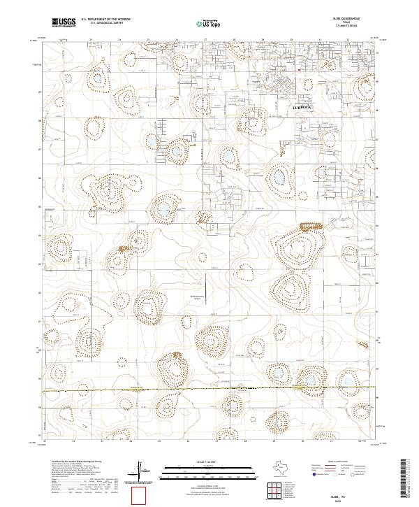 US Topo 7.5-minute map for Slide TX