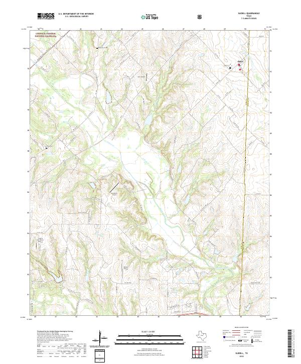 US Topo 7.5-minute map for Slidell TX