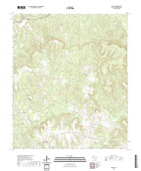 US Topo 7.5-minute map for Slocum TX