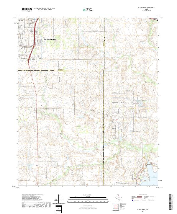 US Topo 7.5-minute map for Sloop Creek TX