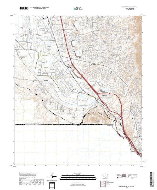 US Topo 7.5-minute map for Smeltertown TXNMCHH