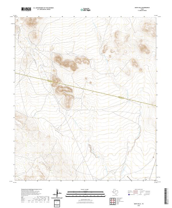 US Topo 7.5-minute map for Smith Hills TX