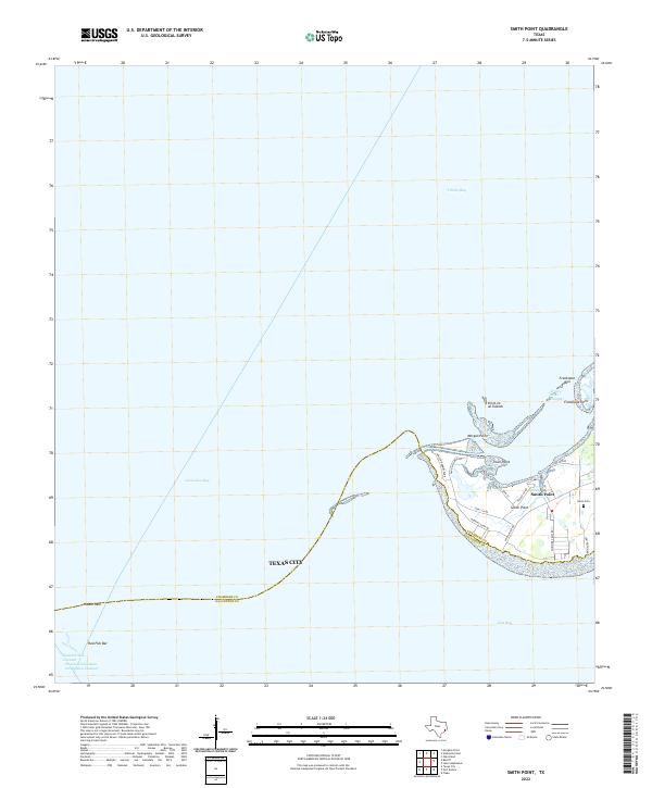 US Topo 7.5-minute map for Smith Point TX