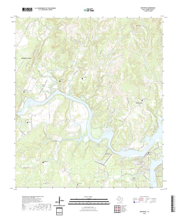US Topo 7.5-minute map for Smithwick TX