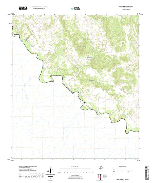 US Topo 7.5-minute map for Smoky Creek TXCHH