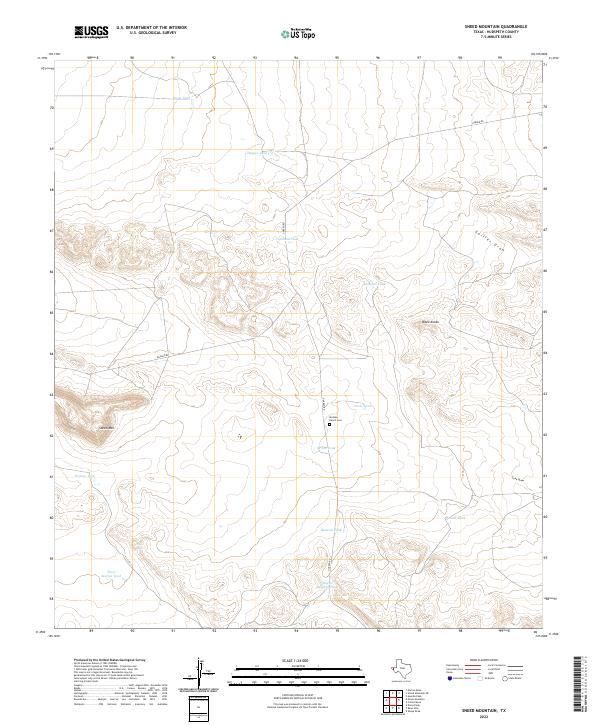 US Topo 7.5-minute map for Sneed Mountain TX