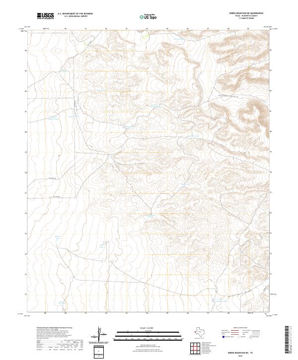 US Topo 7.5-minute map for Sneed Mountain NE TX