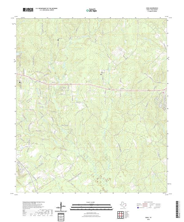 US Topo 7.5-minute map for Soda TX