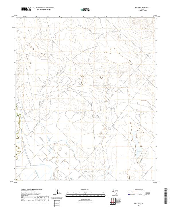 US Topo 7.5-minute map for Soda Lake TX