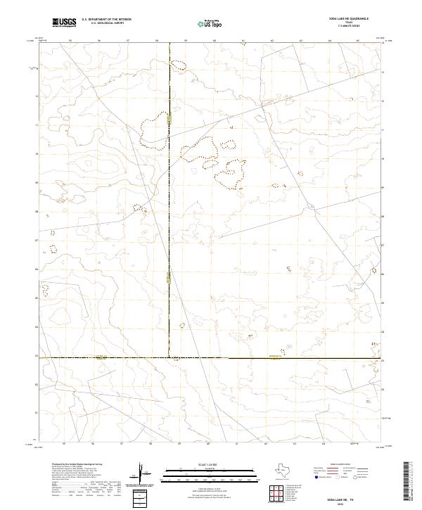 US Topo 7.5-minute map for Soda Lake NE TX