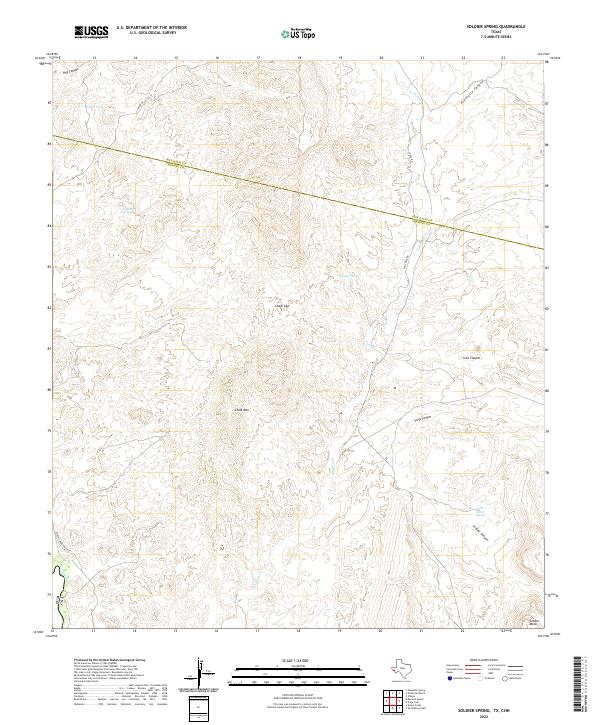 US Topo 7.5-minute map for Soldier Spring TXCHH