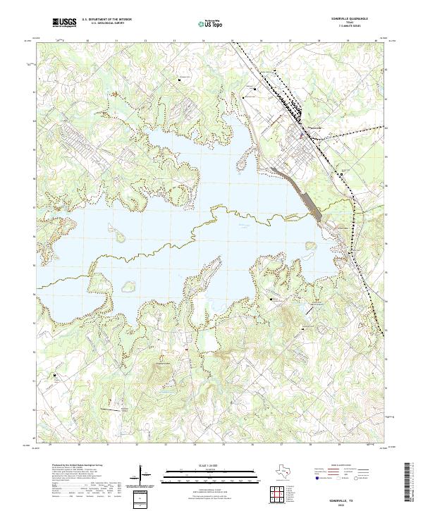 US Topo 7.5-minute map for Somerville TX