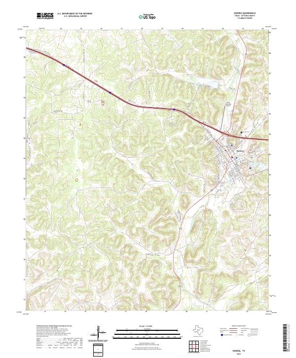 US Topo 7.5-minute map for Sonora TX