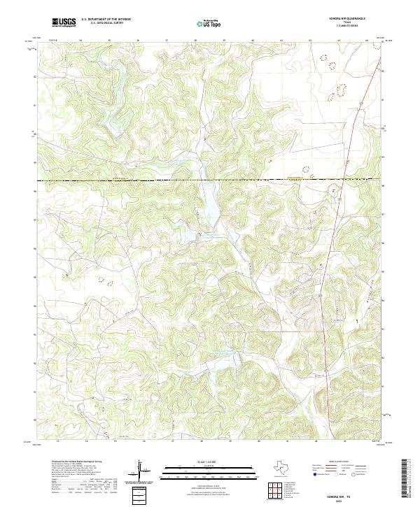US Topo 7.5-minute map for Sonora NW TX