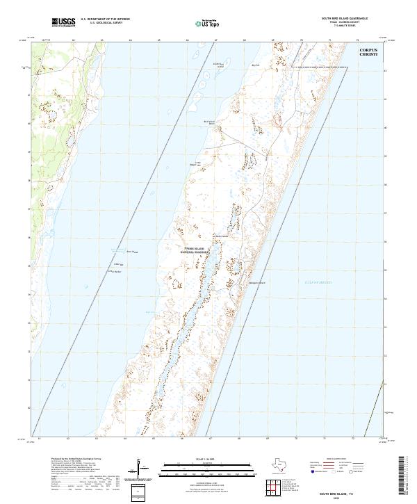US Topo 7.5-minute map for South Bird Island TX