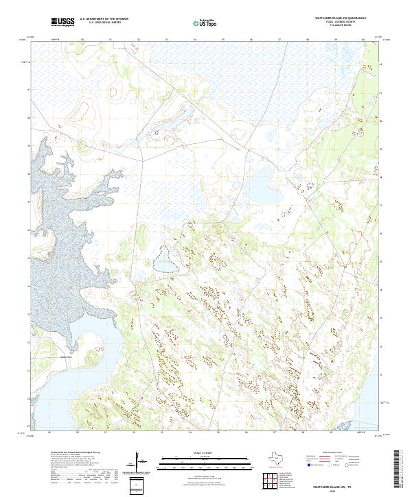 US Topo 7.5-minute map for South Bird Island NW TX