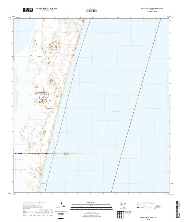 US Topo 7.5-minute map for South Bird Island SE TX
