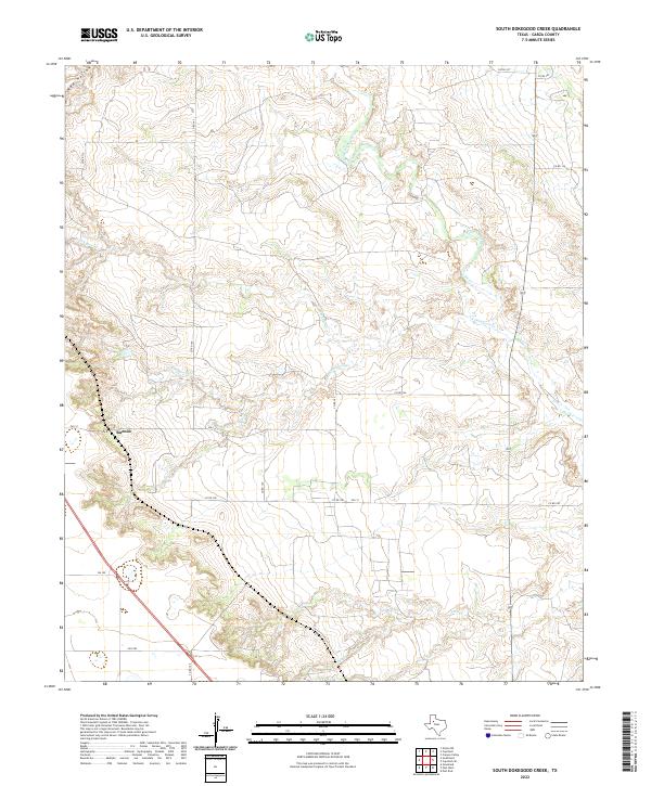US Topo 7.5-minute map for South Dokegood Creek TX