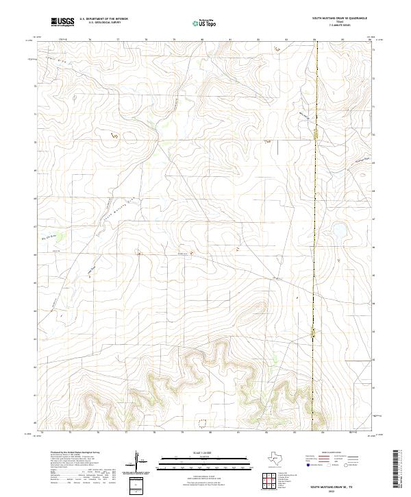 US Topo 7.5-minute map for South Mustang Draw SE TX