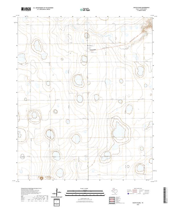 US Topo 7.5-minute map for South Plains TX
