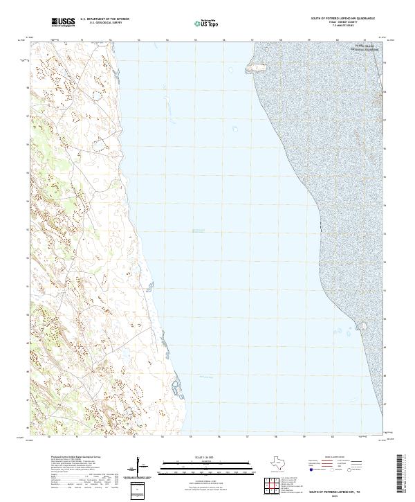 US Topo 7.5-minute map for South of Potrero Lopeno NW TX