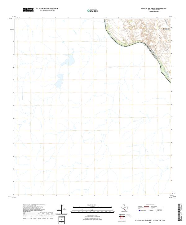 US Topo 7.5-minute map for South of San Pedro Hill TXNLETAMCOA