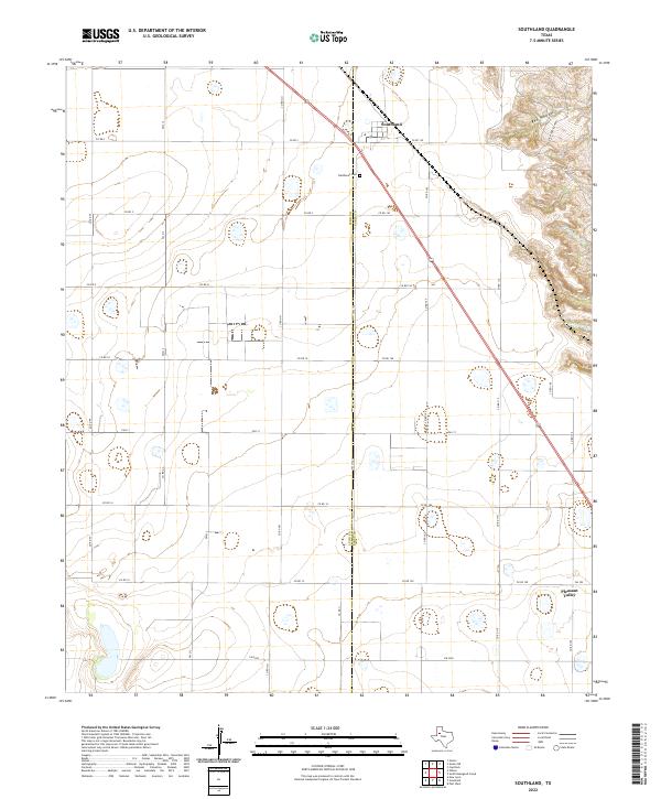 US Topo 7.5-minute map for Southland TX