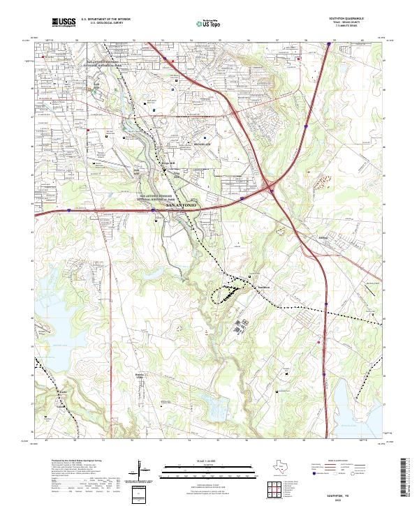 US Topo 7.5-minute map for Southton TX