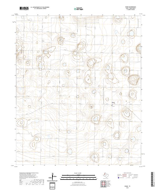 US Topo 7.5-minute map for Spade TX