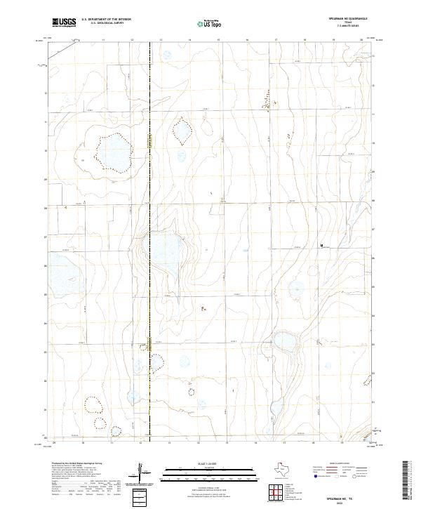 US Topo 7.5-minute map for Spearman NE TX