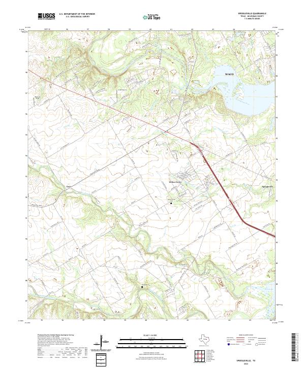 US Topo 7.5-minute map for Speegleville TX