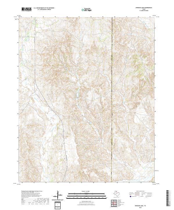 US Topo 7.5-minute map for Spencer Lake TX