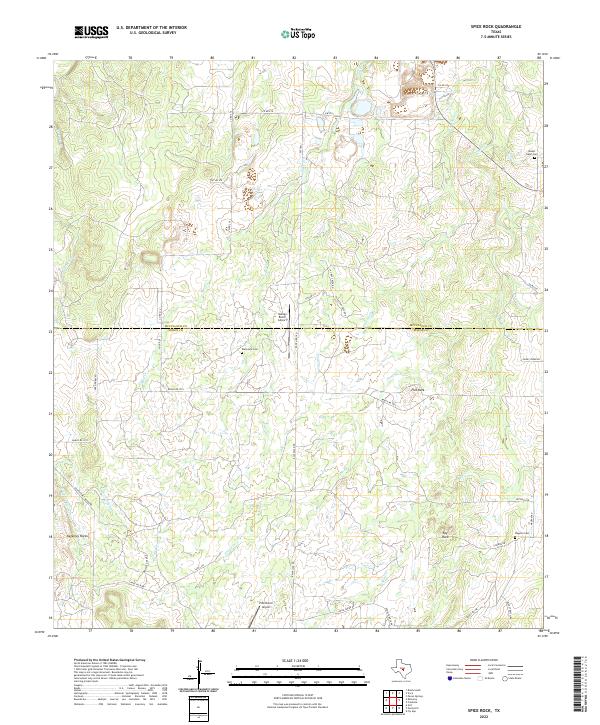 US Topo 7.5-minute map for Spice Rock TX