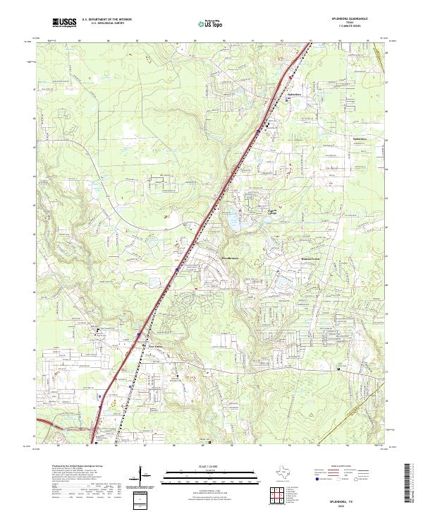US Topo 7.5-minute map for Splendora TX