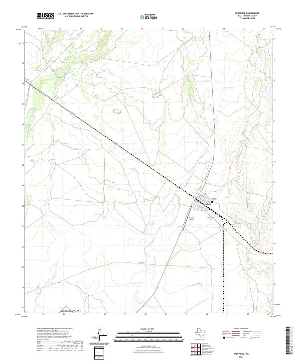 US Topo 7.5-minute map for Spofford TX