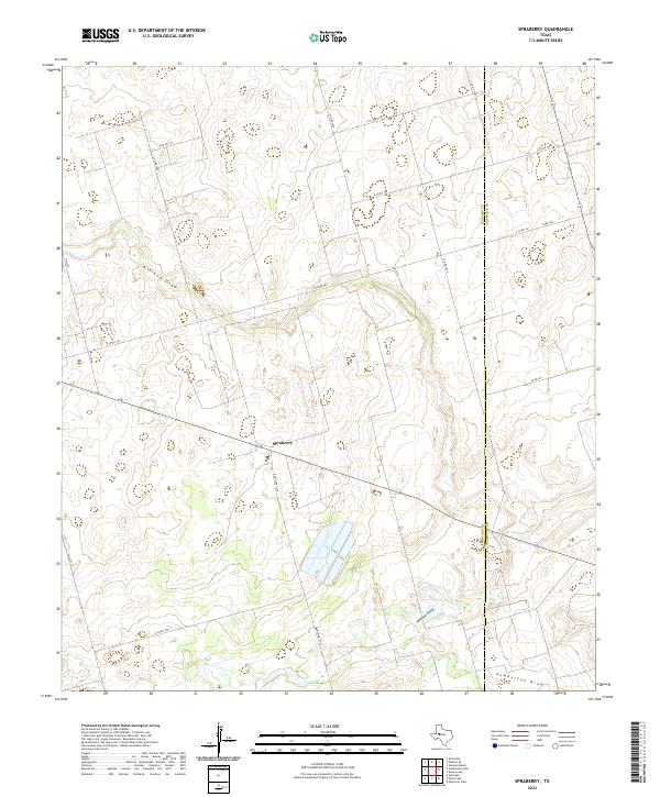 US Topo 7.5-minute map for Spraberry TX