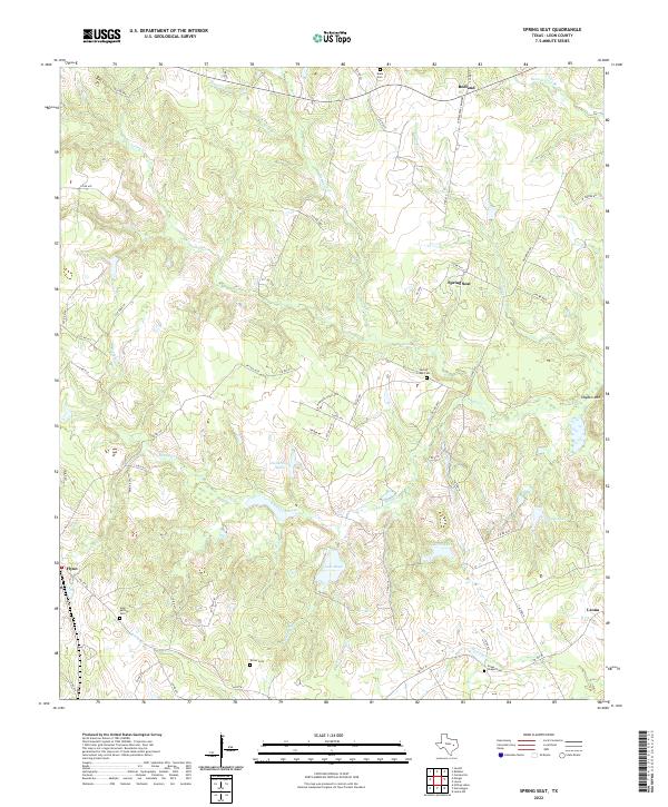 US Topo 7.5-minute map for Spring Seat TX