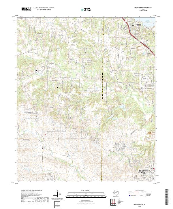 US Topo 7.5-minute map for Springtown SE TX