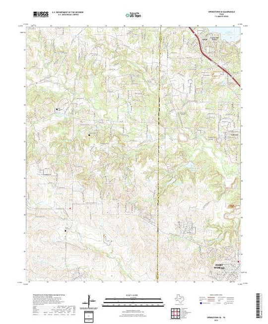 US Topo 7.5-minute map for Springtown SE TX – American Map Store