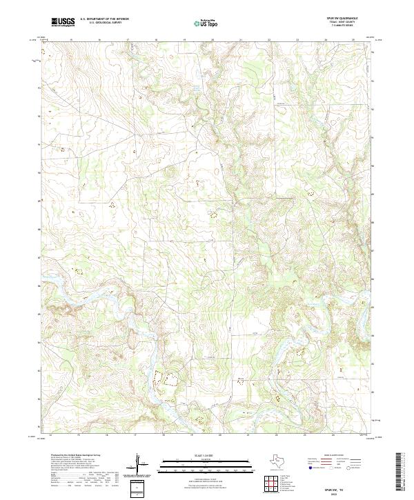 US Topo 7.5-minute map for Spur SW TX