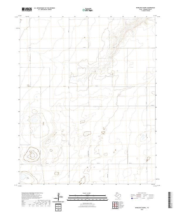 US Topo 7.5-minute map for Spurlock Chapel TX