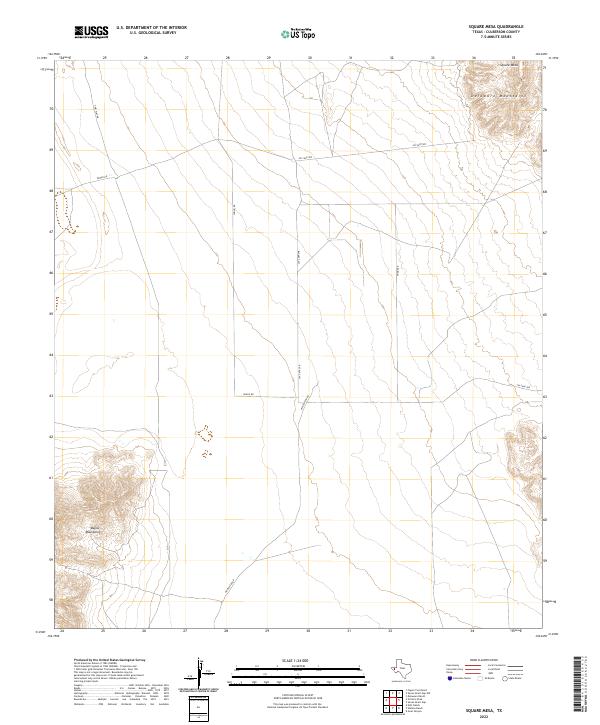 US Topo 7.5-minute map for Square Mesa TX